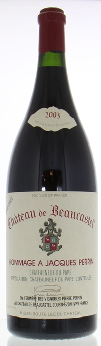 Chateauneuf du Pape Hommage Jacques Perrin wax seal damaged 2003, € 1.087,79